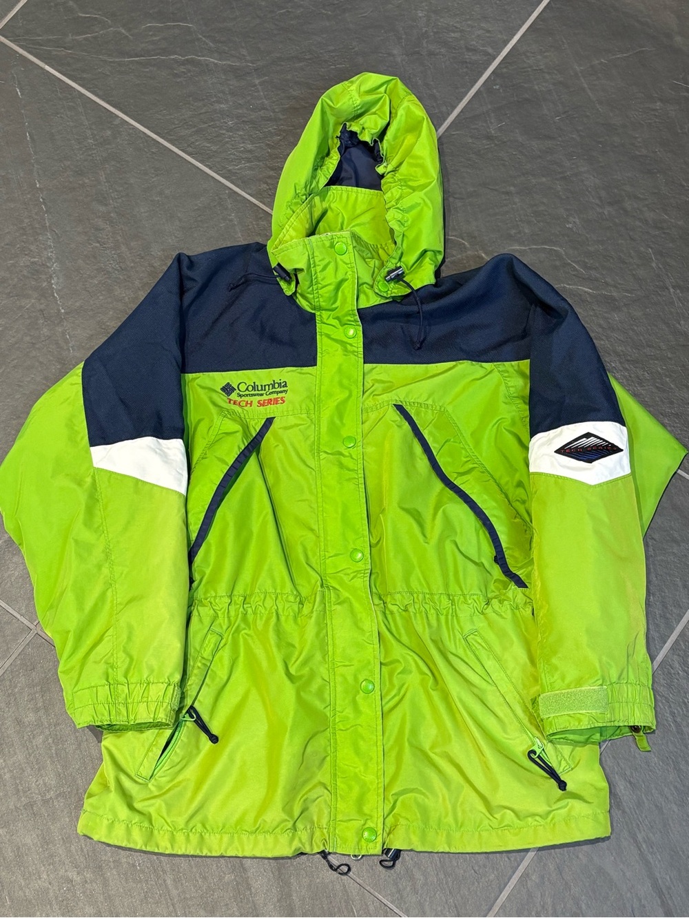 90’s Columbia Tech Series Shell Powder Skirt Lime Green Women’s Medium Gorpcore
